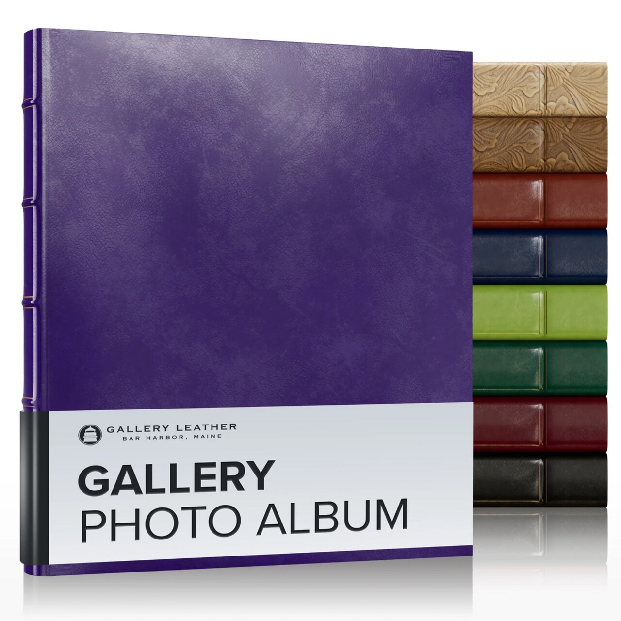 Gallery Leather Photo Album 4x6-3 Ring Binder Photo Album, 60 Pages for 120 Photos, Fillable, Can Fit 8x10 and 5x7 Photos, Handcrafted - 11.75 x 10.5 "
